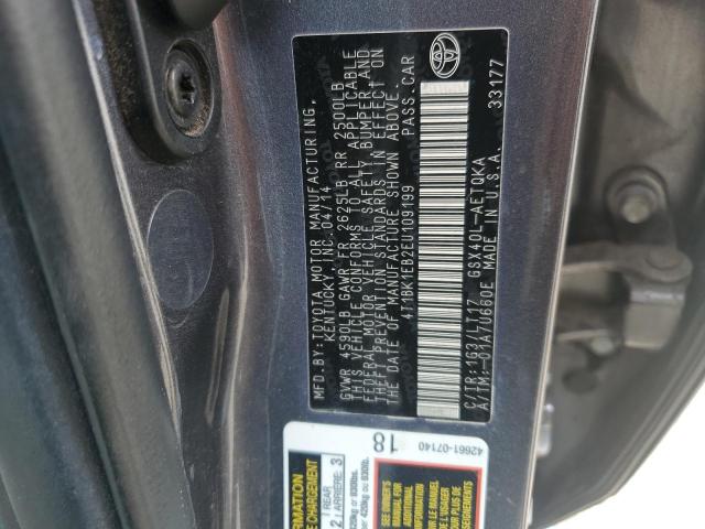 4T1BK1EB2EU109199 - 2014 TOYOTA AVALON BASE 灰色 照片 13