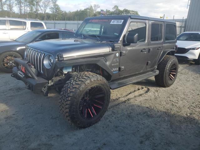 1C4JJXP6XMW765563 - 2021 JEEP WRANGLER U SAHARA 4XE GRAY photo 1