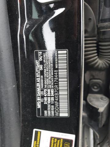 WDDWF4KB7GR178448 - 2016 MERCEDES-BENZ C 300 4MATIC BLACK photo 12