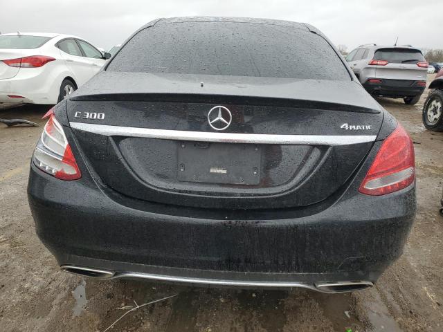 WDDWF4KB7GR178448 - 2016 MERCEDES-BENZ C 300 4MATIC BLACK photo 6