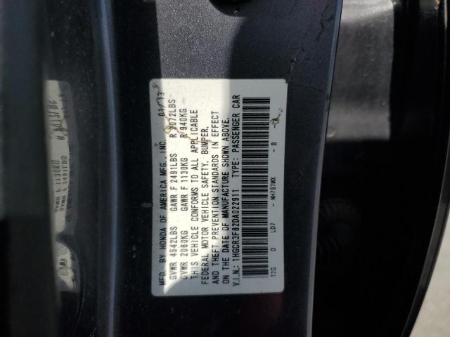 1HGCR3F82DA022911 - 2013 HONDA ACCORD EXL GRAY photo 12