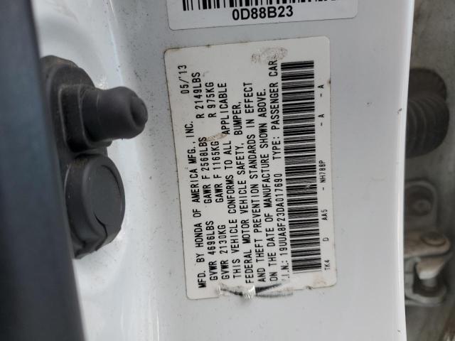 19UUA8F23DA017690 - 2013 ACURA TL WHITE photo 12