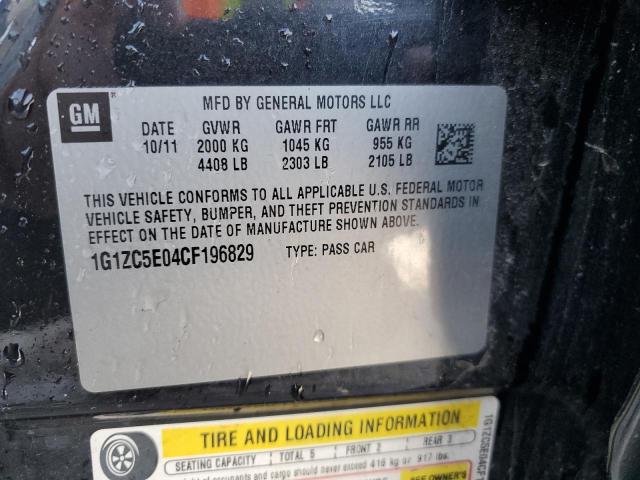 1G1ZC5E04CF196829 - 2012 CHEVROLET MALIBU 1LT 石墨色 照片 13