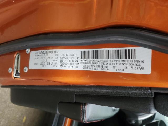 1C4PJMBS0FW563198 - 2015 JEEP CHEROKEE TRAILHAWK ORANGE photo 13