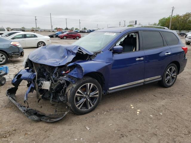 5N1DR2MM8HC615756 - 2017 NISSAN PATHFINDER S BLUE photo 1