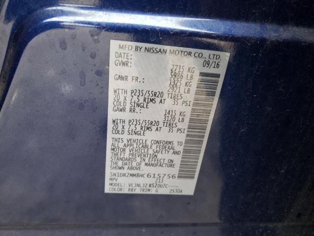 5N1DR2MM8HC615756 - 2017 NISSAN PATHFINDER S BLUE photo 13