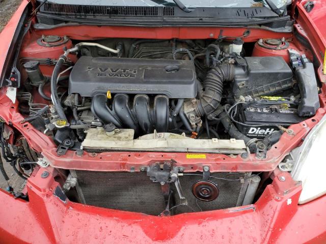 2T1KR32E68C694476 - 2008 TOYOTA COROLLA MA XR RED photo 11