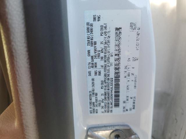 5LMCJ3D91HUL32322 - 2017 LINCOLN MKC RESERVE თეთრი ფოტო 13