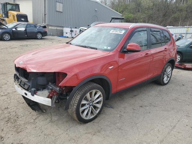 5UXWX9C34H0W69687 - 2017 BMW X3 XDRIVE28I RED photo 1