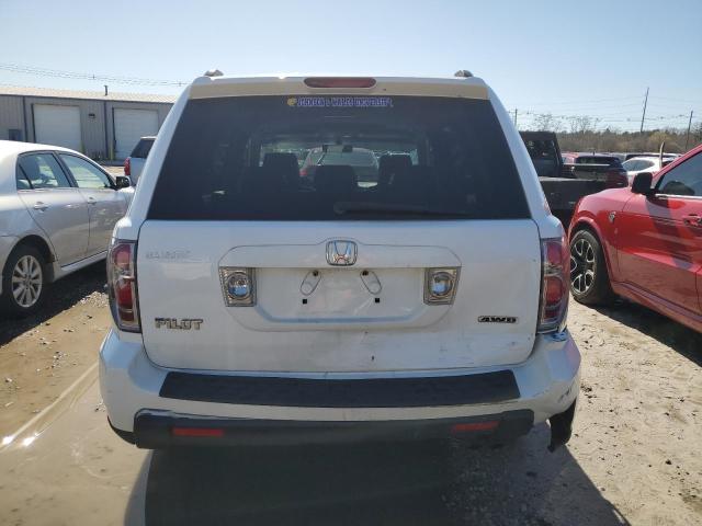 2HKYF18577H513170 - 2007 HONDA PILOT EXL WHITE photo 6