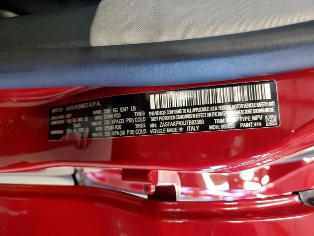 ZASFAKPNXJ7B93360 - 2018 ALFA ROMEO STELVIO SPORT Rot Foto 13