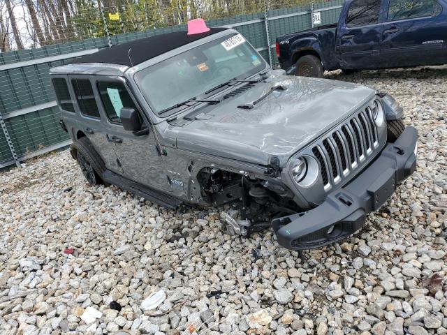 1C4JJXP65MW757824 - 2021 JEEP WRANGLER U SAHARA 4XE GRAY photo 4