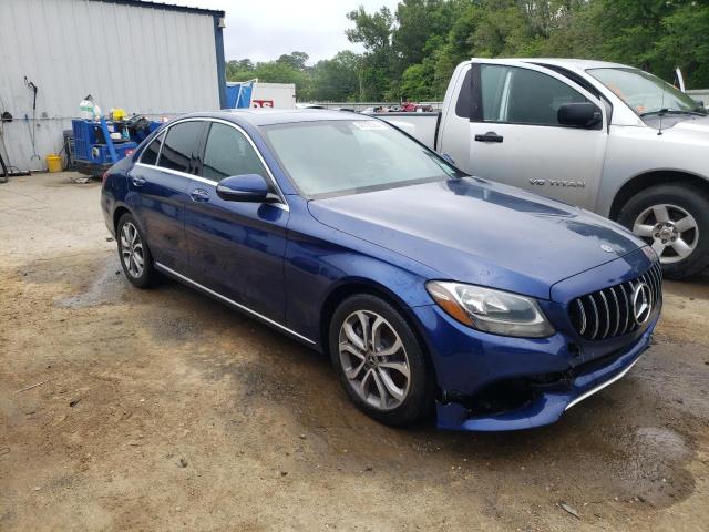 55SWF4JB3JU241441 - 2018 MERCEDES-BENZ C 300 BLUE photo 4