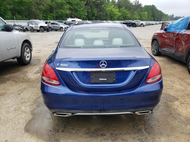 55SWF4JB3JU241441 - 2018 MERCEDES-BENZ C 300 BLUE photo 6