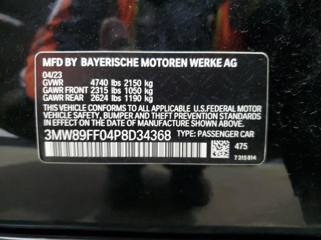 3MW89FF04P8D34368 - 2023 BMW 330XI BLACK photo 12