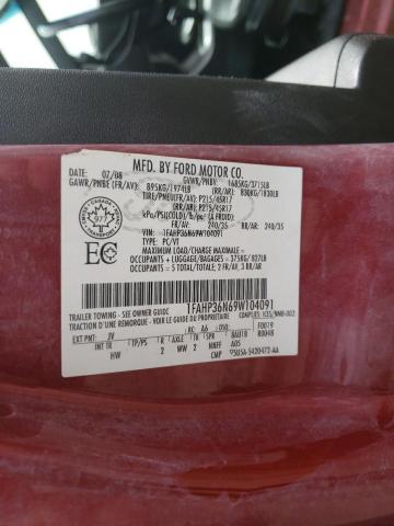 1FAHP36N69W104091 - 2009 FORD FOCUS SES RED photo 13