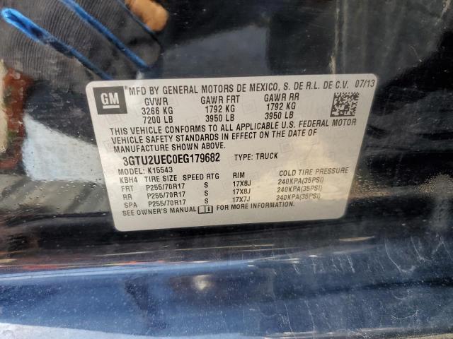 3GTU2UEC0EG179682 - 2014 GMC SIERRA K1500 SLE BLACK photo 12