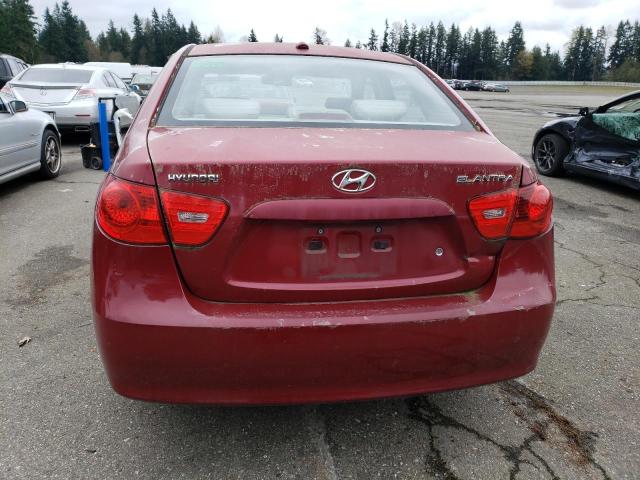 KMHDU46D17U130178 - 2007 HYUNDAI ELANTRA GLS RED photo 6