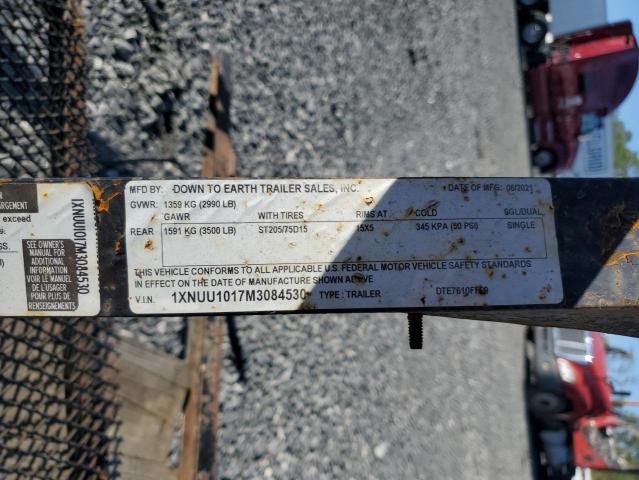 1XNUU1017M3084530 - 2021 UTILITY TRAILER BLACK photo 10