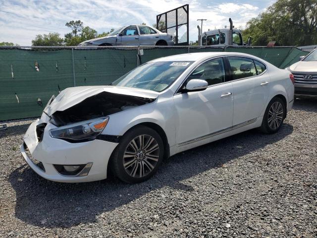 KNALN4D79E5143498 - 2014 KIA CADENZA PREMIUM WHITE photo 1