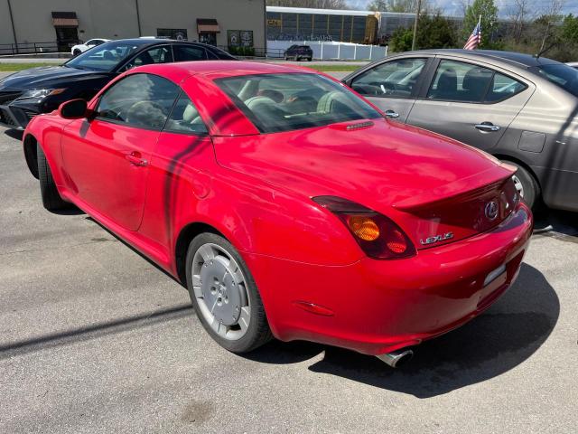 JTHFN48Y720006599 - 2002 LEXUS SC 430 RED photo 3