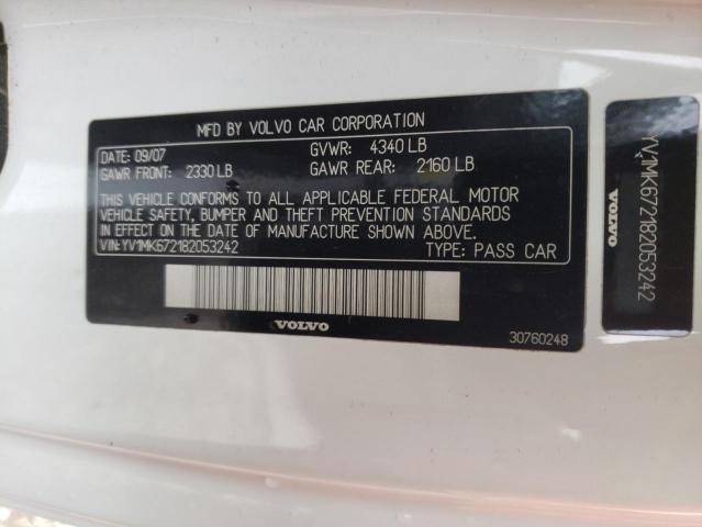 YV1MK672182053242 - 2008 VOLVO C30 T5 WHITE photo 13