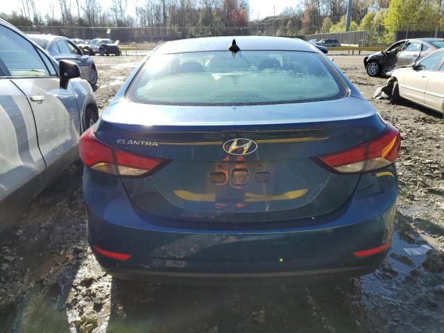 KMHDH4AE6FU377375 - 2015 HYUNDAI ELANTRA SE BLUE photo 6