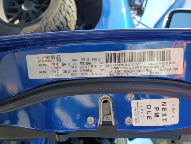 1C6RR7TTXKS662145 - 2019 RAM 1500 CLASS SLT ლურჯი ფოტო 12