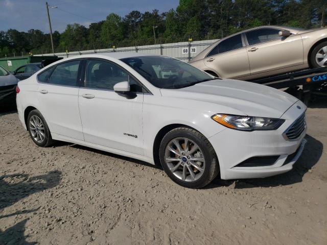 3FA6P0LU3HR385169 - 2017 FORD FUSION SE HYBRID WHITE photo 4