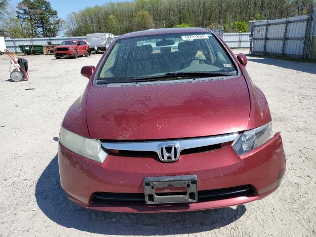 2HGFA16816H512513 - 2006 HONDA CIVIC EX RED photo 5