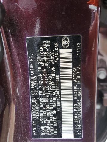 4T1BK1EB0EU090300 - 2014 TOYOTA AVALON BASE BURGUNDY photo 12