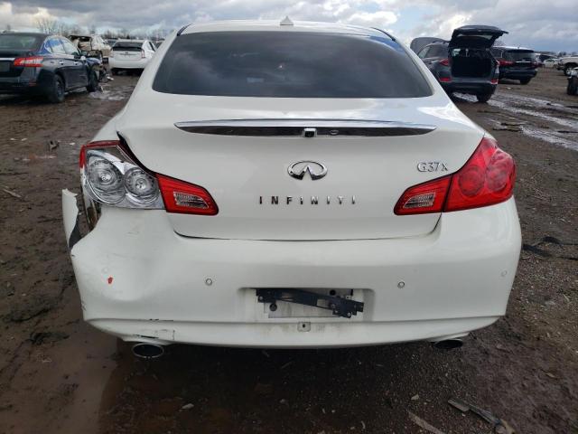 JN1CV6AR9DM353644 - 2013 INFINITI G37 WHITE photo 6