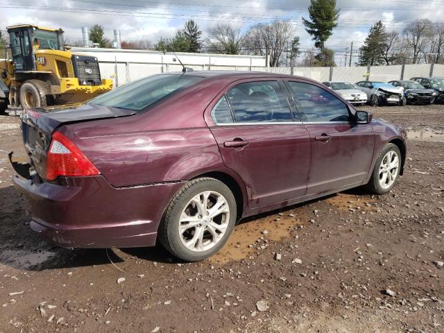 3FAHP0HA9CR298358 - 2012 FORD FUSION SE MAROON photo 3