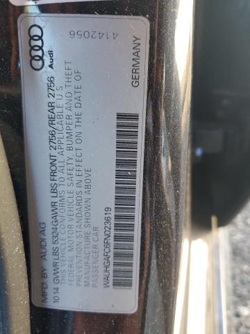 WAUHGAFC6FN023619 - 2015 AUDI A6 PRESTIGE BLACK photo 12