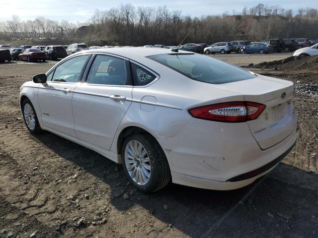 3FA6P0LU1DR335963 - 2013 FORD FUSION SE HYBRID WHITE photo 2