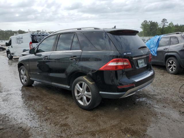 4JGDA5HBXCA009123 - 2012 MERCEDES-BENZ ML 350 4MATIC BLACK photo 2