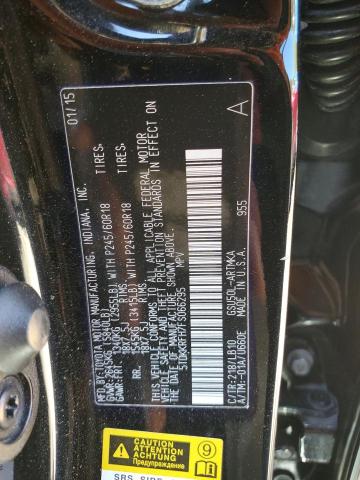 5TDKKRFH7FS066295 - 2015 TOYOTA HIGHLANDER XLE BLACK photo 13