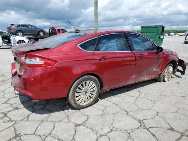 3FA6P0LU7GR323031 - 2016 FORD FUSION SE HYBRID RED photo 3