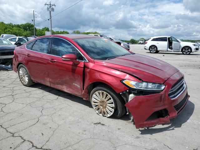 3FA6P0LU7GR323031 - 2016 FORD FUSION SE HYBRID RED photo 4