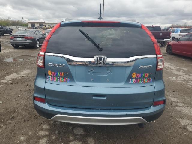 2HKRM4H74FH686544 - 2015 HONDA CR-V EXL BLUE photo 6