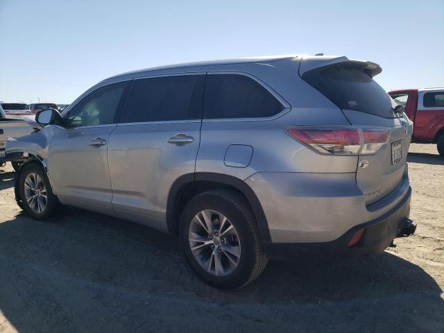 5TDKKRFH5FS114294 - 2015 TOYOTA HIGHLANDER XLE SILVER photo 2