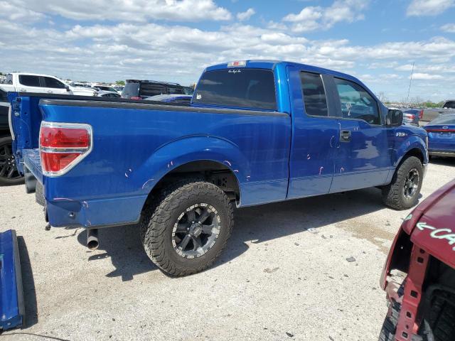 1FTFX1CF7DFA66964 - 2013 FORD F150 SUPER CAB BLUE photo 3