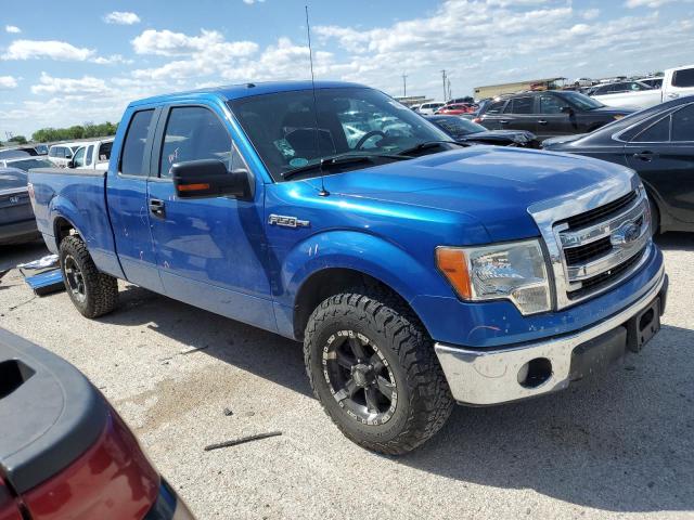 1FTFX1CF7DFA66964 - 2013 FORD F150 SUPER CAB BLUE photo 4