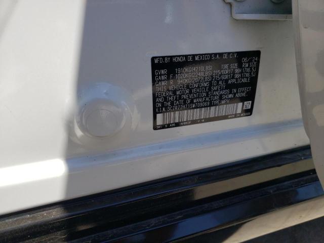 3CZRZ2H71SM709069 - 2025 HONDA HR-V EXL Ağ foto 13
