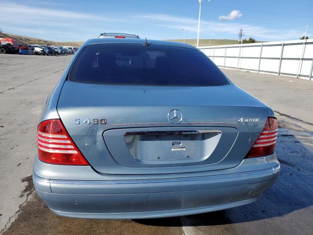 WDBNG83J24A415162 - 2004 MERCEDES-BENZ S 430 4MATIC BLUE photo 6