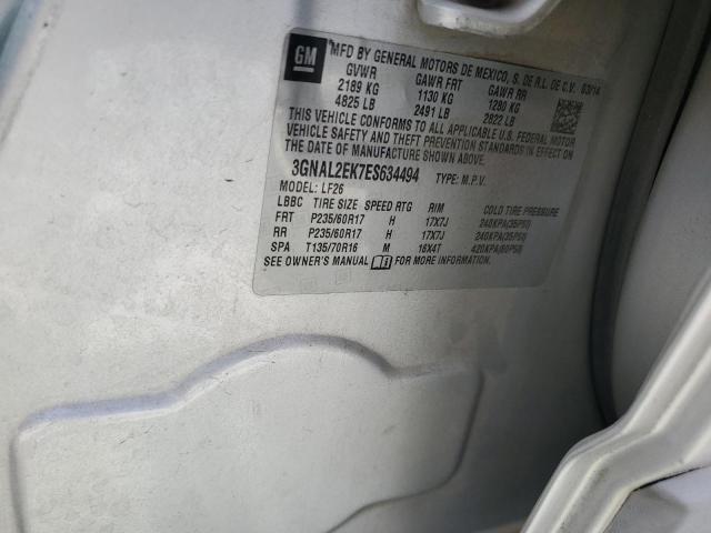 3GNAL2EK7ES634494 - 2014 CHEVROLET CAPTIVA LS SILVER photo 13