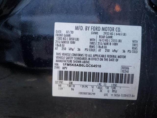 1FM5K8AB6LGC64510 - 2020 FORD EXPLORER POLICE INTERCEPTOR 双色 照片 13