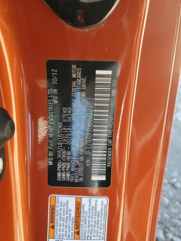 JF1ZNAA10D1712763 - 2013 TOYOTA SCION FR-S 橙色 照片 12