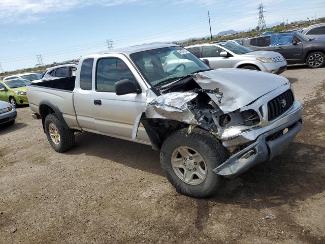 5TEWN72N64Z317171 - 2004 TOYOTA TACOMA XTRACAB SILVER photo 4