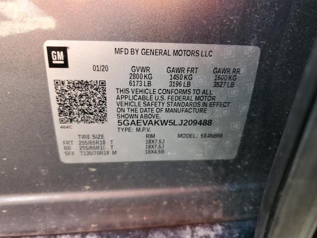 5GAEVAKW5LJ209488 - 2020 BUICK ENCLAVE ESSENCE Gris foto 14